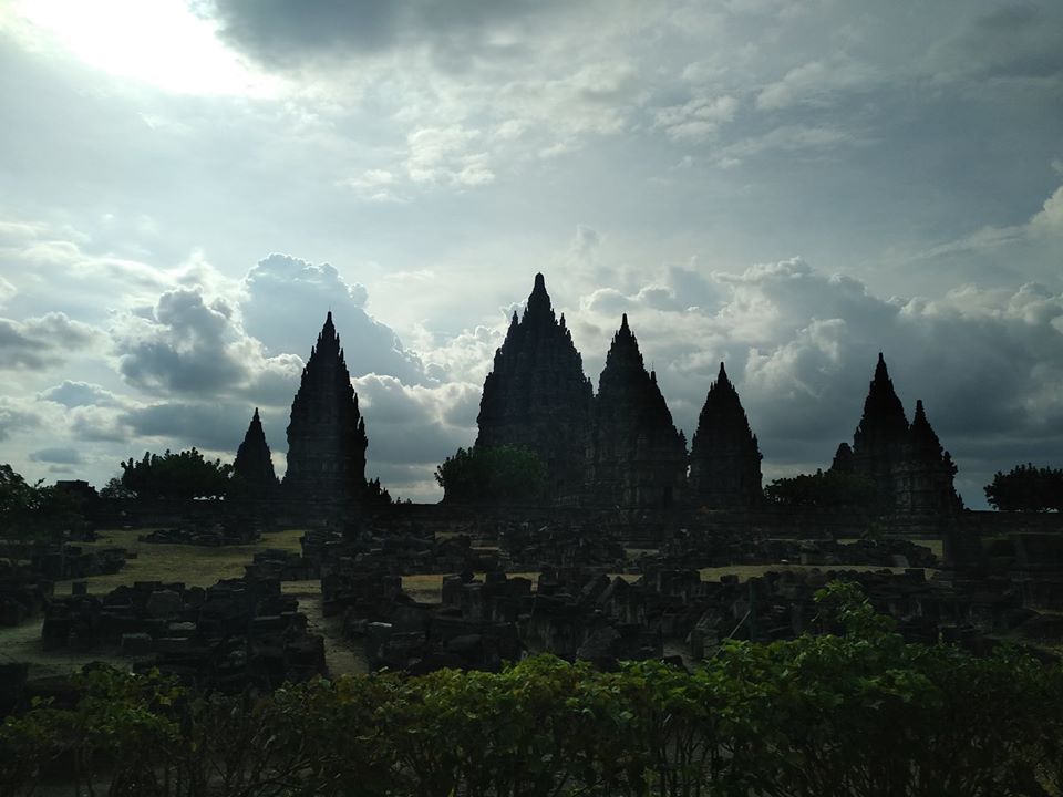 Prambanan en fin de journée